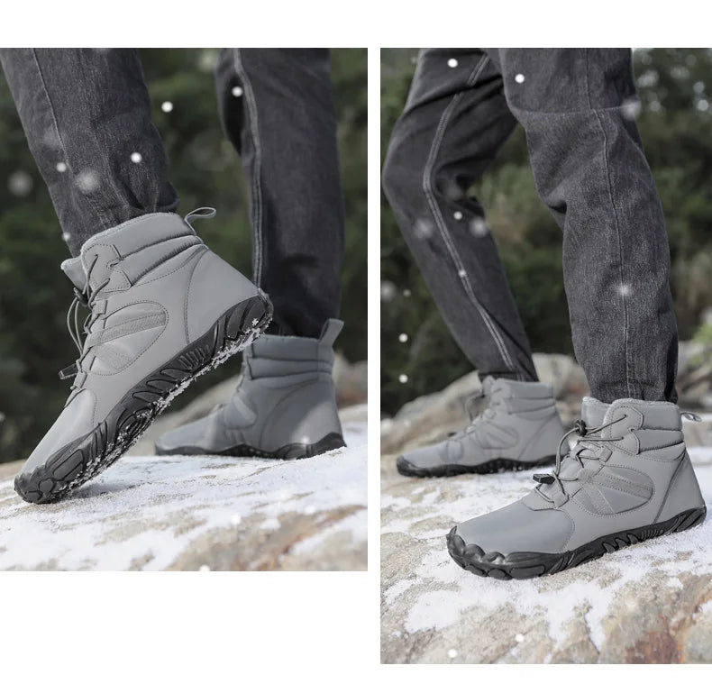 Men Women Waterproof Winter Boots Snow Barefoot Casual Shoes Outdoor Warm Work Shoes Ankle Shoes for Trekking Climbing Hiking