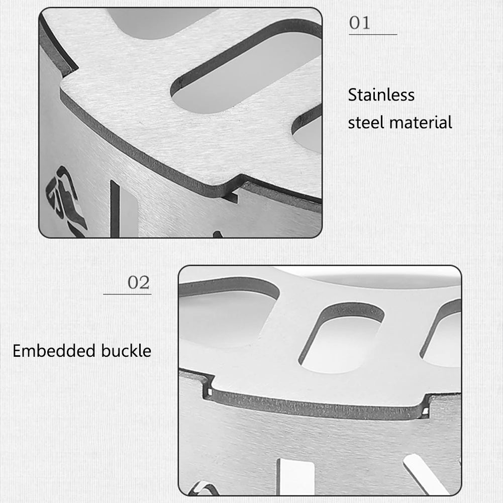 Mini Wind Shield Camping Stoves Windproof Ring S/L Stainless Steel Gas Picnic Cookers Outdoor Wind Deflectors Stove Windshield
