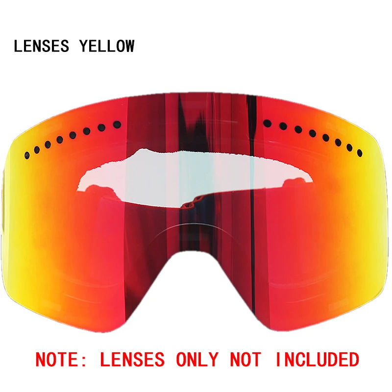 Magnetic Ski Goggles Lens Double Layer Skiing Anti-fog UV400 Snowboard Goggles Men Women Ski Glasses Eyewear