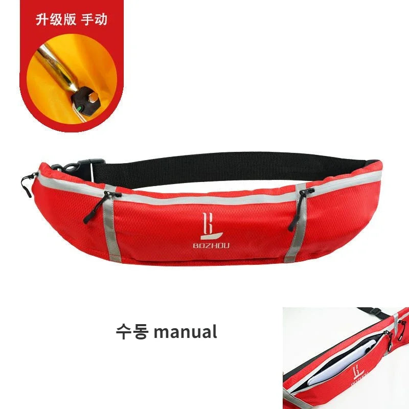 Adult Portable Professional Fishing Vest Manual Automatic Inflatable Fishing Life Jacket Large Buoyancy Life Waist Belt