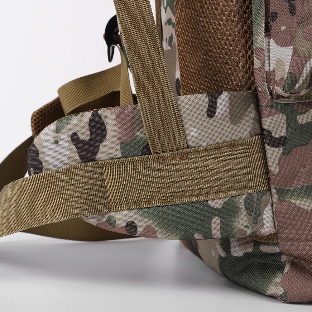 80L Tactical Bag Large Capacity Camouflage Mountaineering Backpack Waterproof Climbing Rucksack Oxford Cloth Sports Knapsack