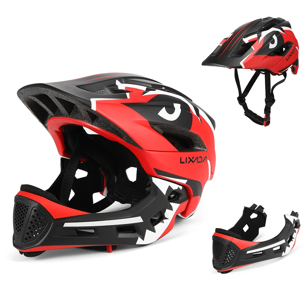 Kids Detachable Full Face Helmet Children Sports Safety Helmet for Cycling Skateboarding Roller Skating