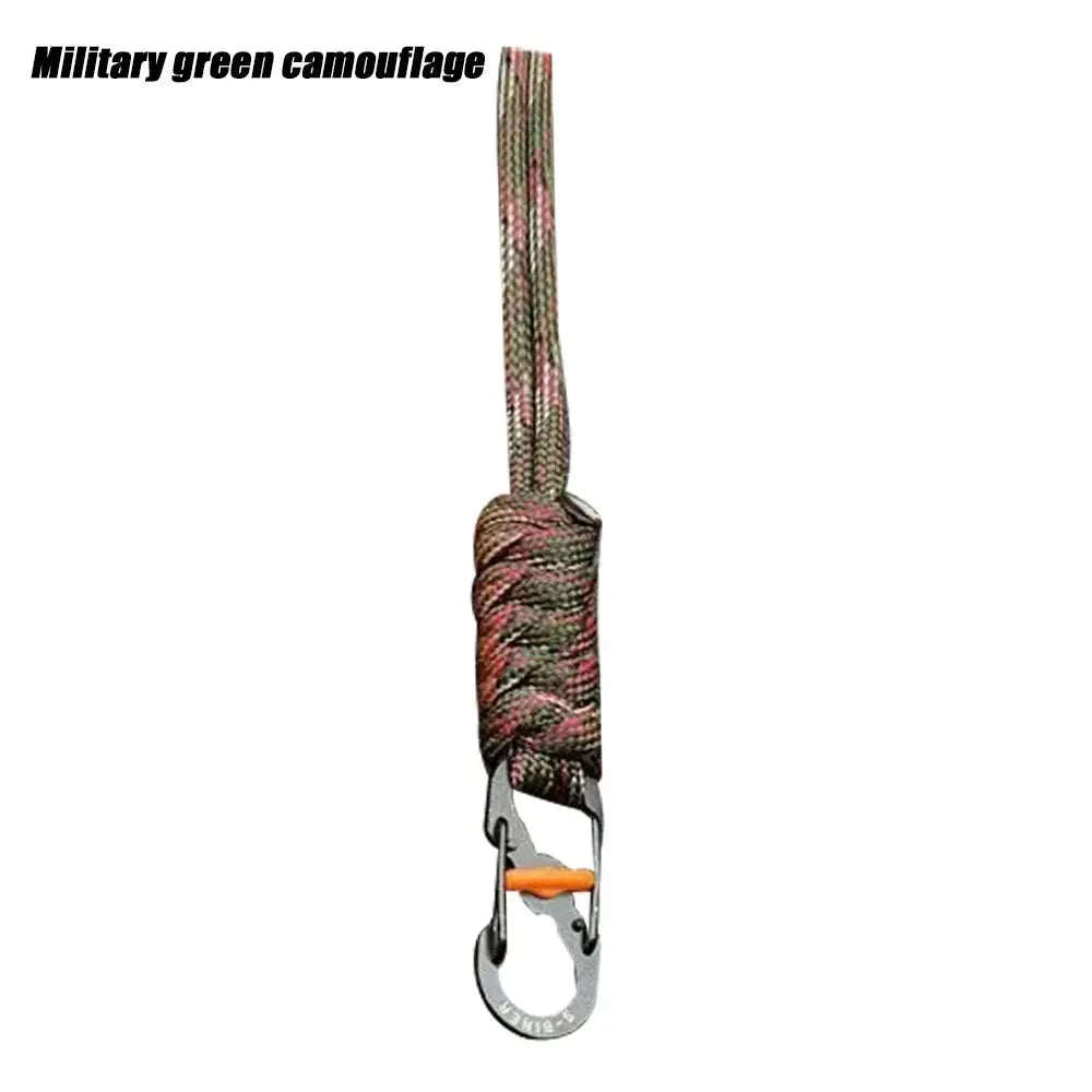 Handmade Snake Knot Paracord Keychain Outdoor Rock Climbing Camping Rescue Emergency Survival Rope Metal Key Chains Gifts