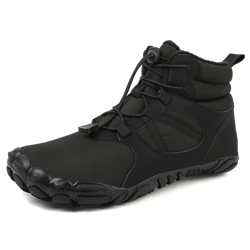 Men's Ski Shoes Snow Boots High Top Outdoor Hiking Cotton Shoes Waterproof Warm Non-slip Wear-resistant Work Boots Size 36-47