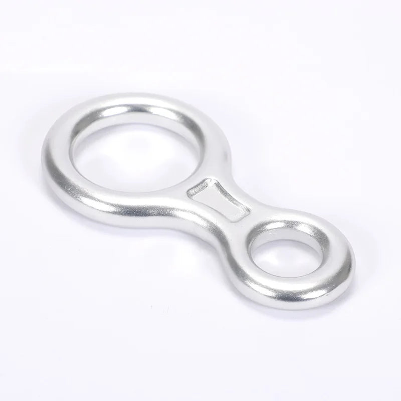 Rock Climbing Carabine 8 Shape Rigging Descender Aluminum Figure Belay Device Abseiling 35kN Eight Ring Downhill Equipment