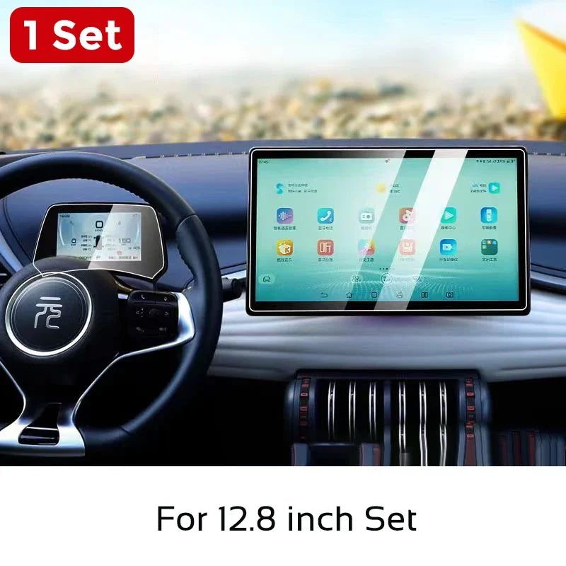 Tempered Glass Film Screen Protector for BYD Atto 3 Yuan Plus 2022-2024 Instrument Navigation Protective Cover Car Accessories