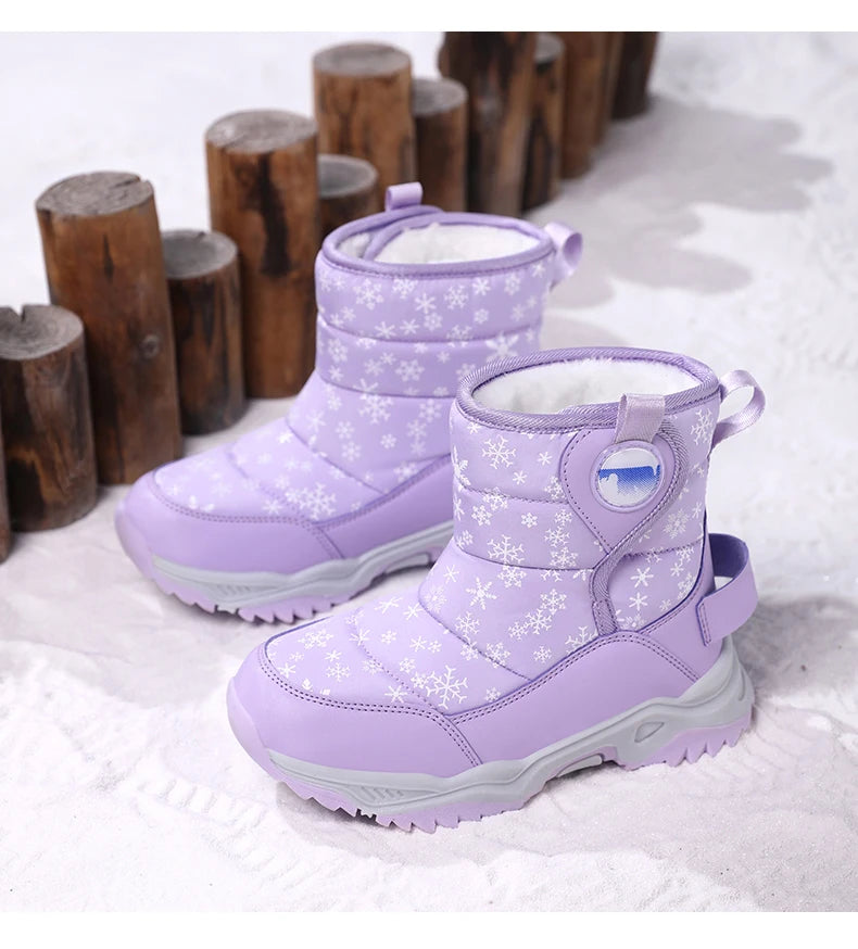 Hot Sell Girls Boots Children Snow Boots For Boys Fashion Sneakers Winter Kids Warm Snow Boots Sport Fashion Leather Shoes