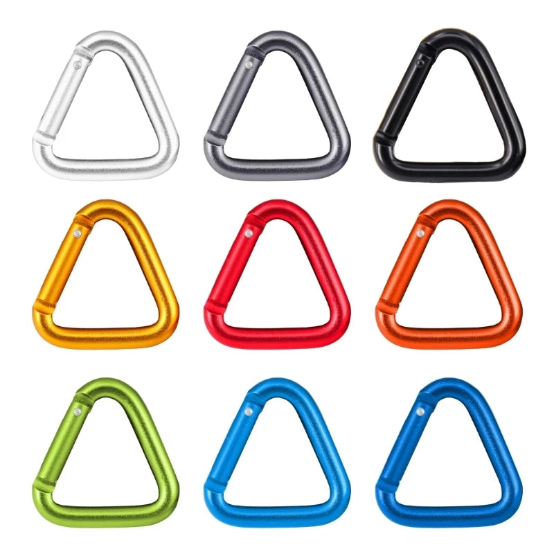 Aluminum Alloy Outdoor Star Shaped Spring Locking Carabiner Clip Keychains for Backpack Camping Hiking Traveling