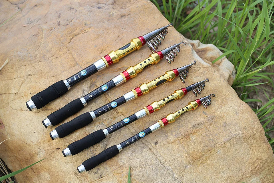 Yernea Short Sea Fishing Rods Fiber Telescopic Fishing Rod 99% Carbon 1.8-3.6M Spinning Telescopic Fishing Tackle Spinning Rod