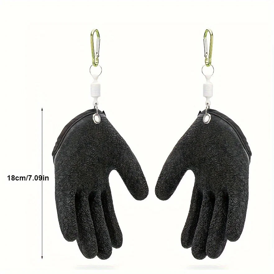 Fishing Catching Gloves Magnet Release Anti-slip Waterproof Fishing Gloves