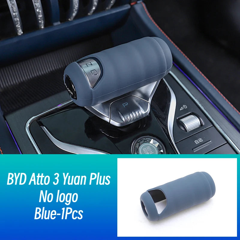 BYD Atto 3 Yuan Plus Car Gear Knob Protective Cover Silica Gel Auto Accessories for BYD Atto3 ATTO 3 2022 2023 2024