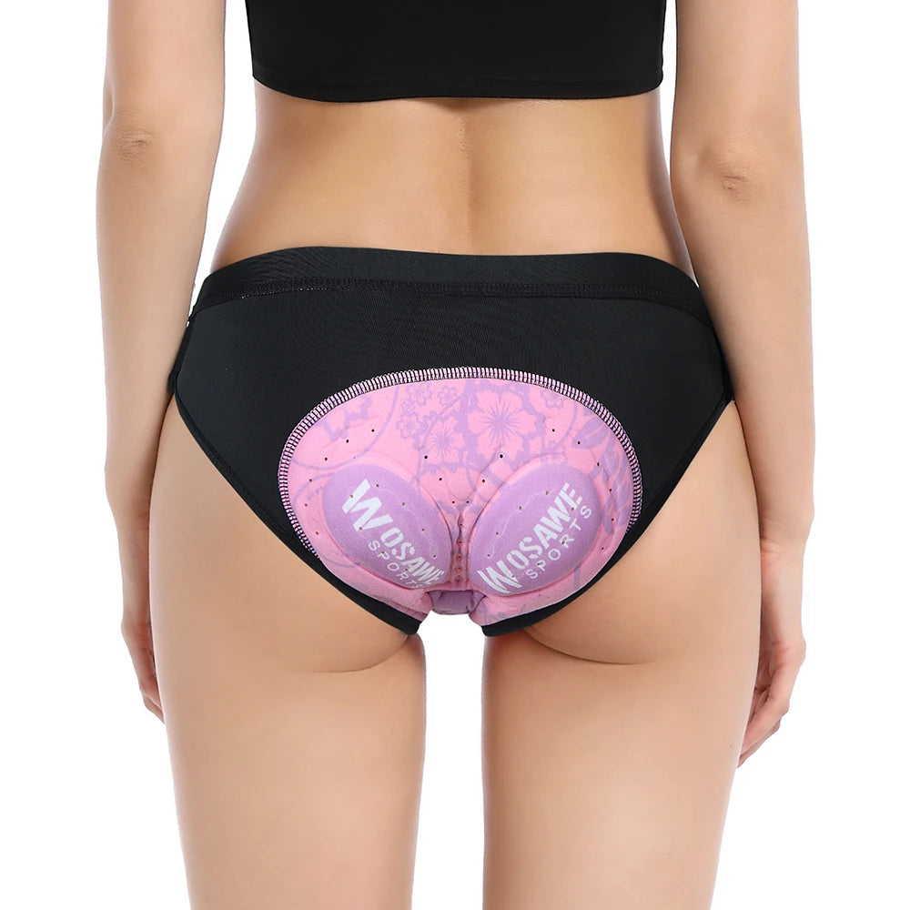 WOSAWE Women Cycling Underwear 3D Padded Shockproof Mountain MTB Bicycle Shorts Riding Bike Sport Underwear Tights Shorts