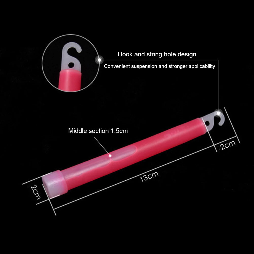 1/5pcs 6 Inch Survival Glowing Light Sticks Walking Hiking Camping SOS Gear Outdoor Sports Events Concert Lamp Stick