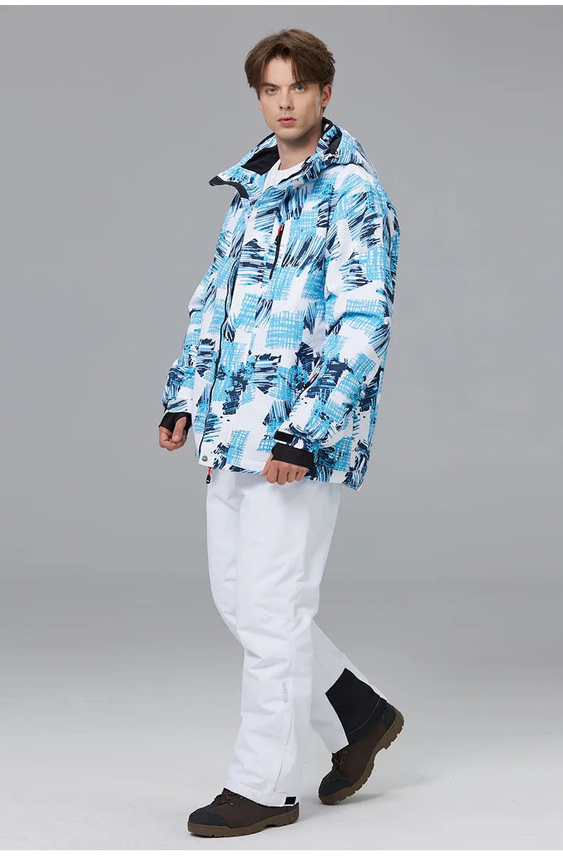 New Male Ski Jacket For Winter Men's Breathable Waterproof Windproof Warm Snowboarding Jacket Outdoor Sports Skiing Tops For Men