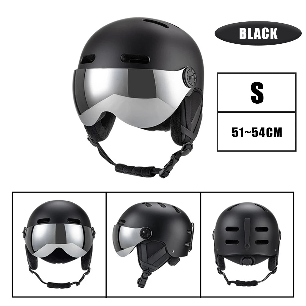 Skiing Helmet Snowboard Helmet With Detachable Glasses Winter Outdoor Sports Ski Helmet Safety Skateboard Skiing Snowboard Snow