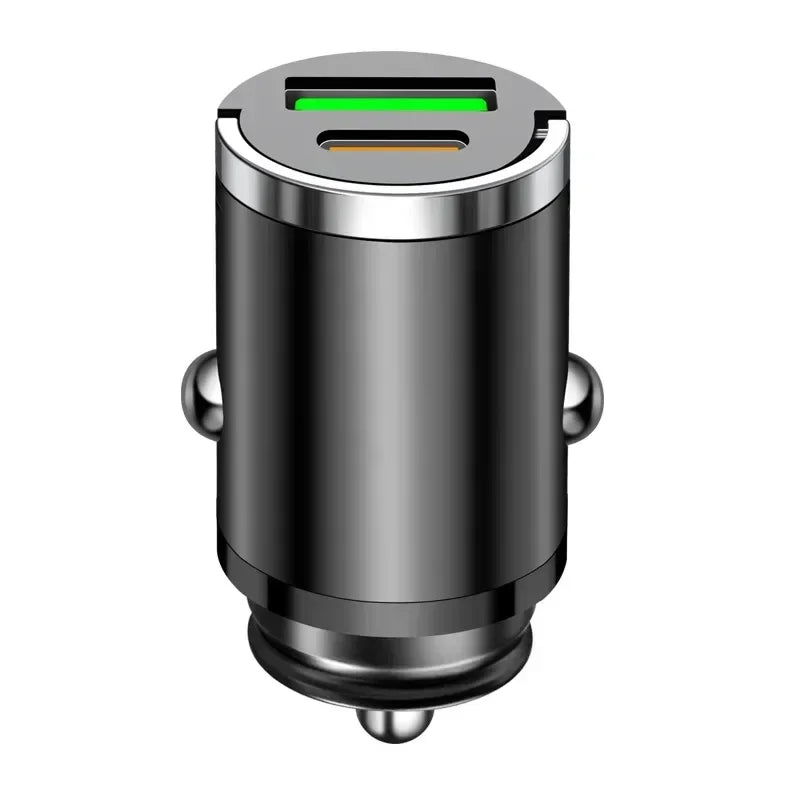 200W Mini Pull Ring Car Charger Dual USB Fast Chargingfor iPhone Huawei Xiaomi Samsung QC 3.0 Phone convenient Charger Adapter