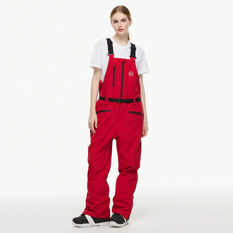 Men Women Ski Pants Winter Windproof Waterproof Reflective Warm Breathable Ski Overalls Pants Female Male Loose Snowboard Pants