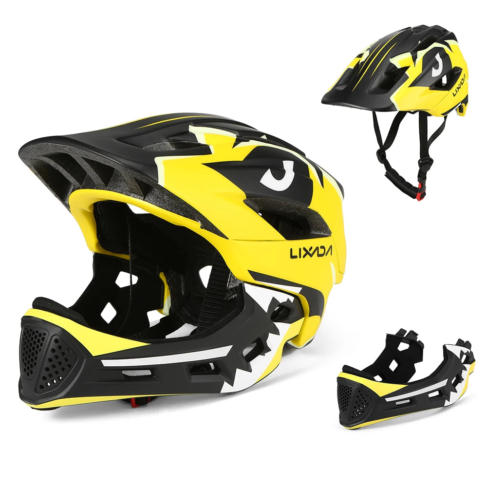 Kids Detachable Full Face Helmet Children Sports Safety Helmet for Cycling Skateboarding Roller Skating