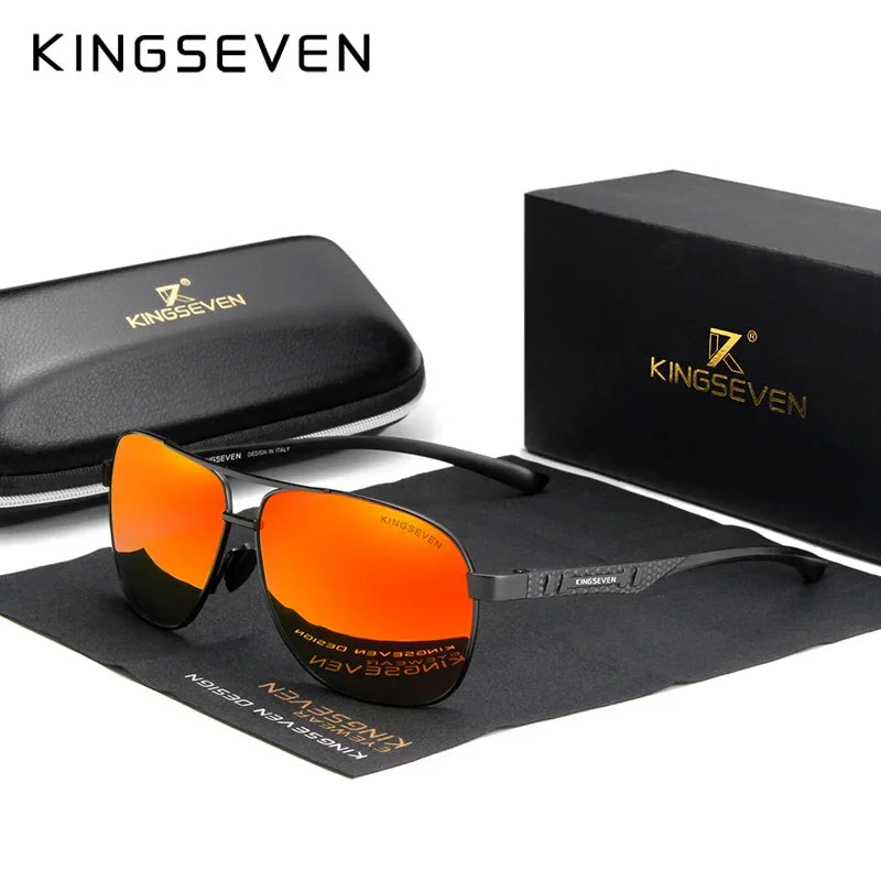 Polarized Aluminum Sunglasses Men - UV400 HD Pilot Eyewear with Night Vision Technology