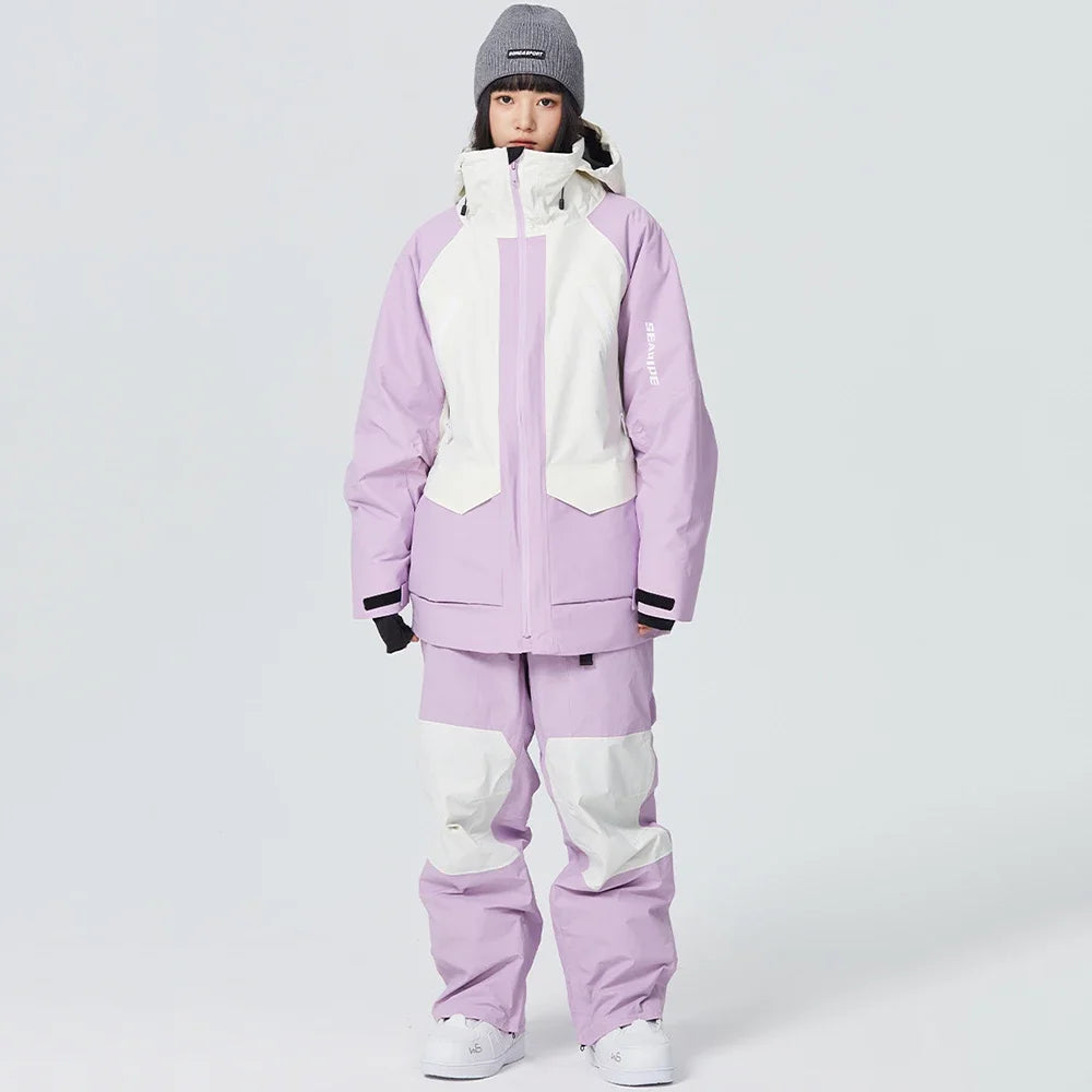 Winter Warm Adult Skiing Pants Women Waterproof Ski Trousers Men Loose Snow Pants 2025 New Britches Windproof Snowmobile Clothes