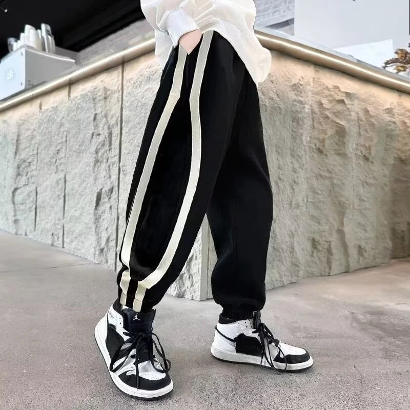 New Boy Cargo Pants Children Casual Cotton Sweatpants Three-dimensional High Visibility High Street Sports Pants Kids Clothes