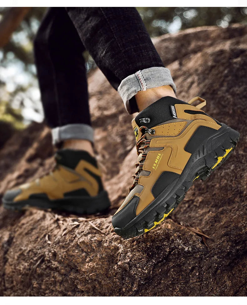 Couple Hiking Shoes Men Mountain Climbing Trekking Boots Women Non-slip Outdoor Work Ankle Boot