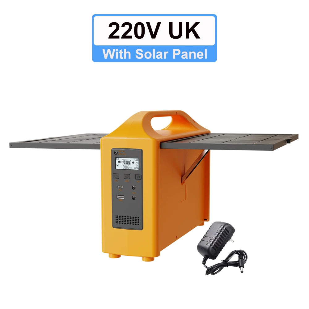 Gaiaray 100W Portable Power Station UPS Solar Power Generator 110V/220V LiFePO4 Charging Stations With Solar Panel for Camping