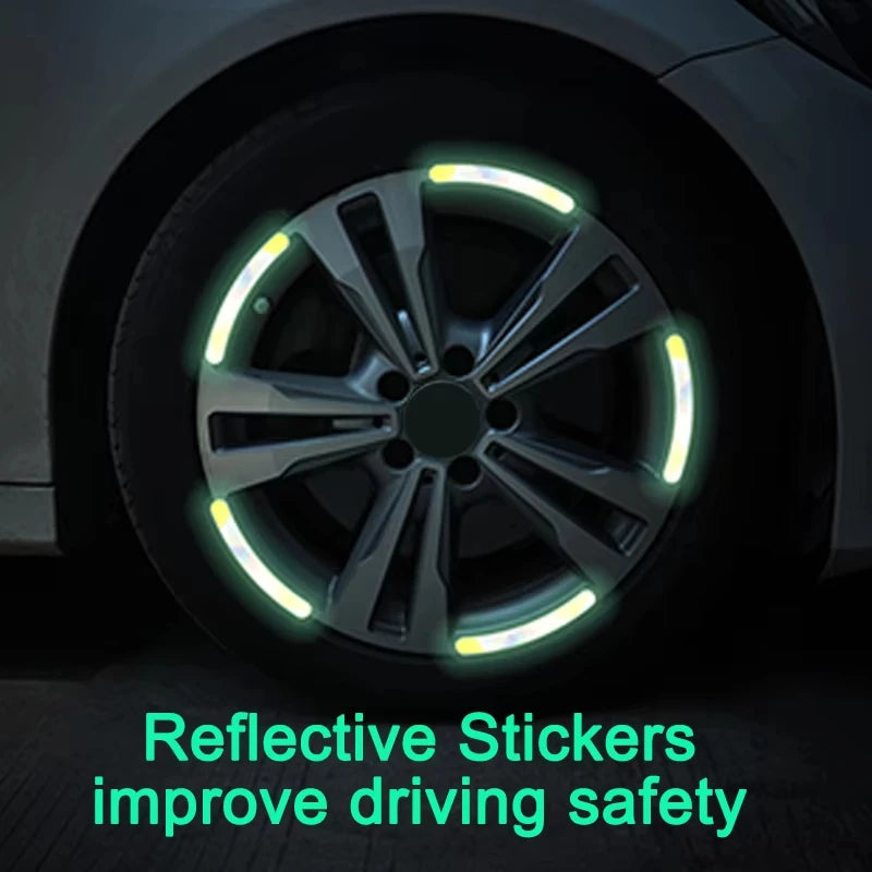 10/20/40PCS Reflective Stickers Car Wheels Tire Stickers Decoration for Night Driving Car Accessories