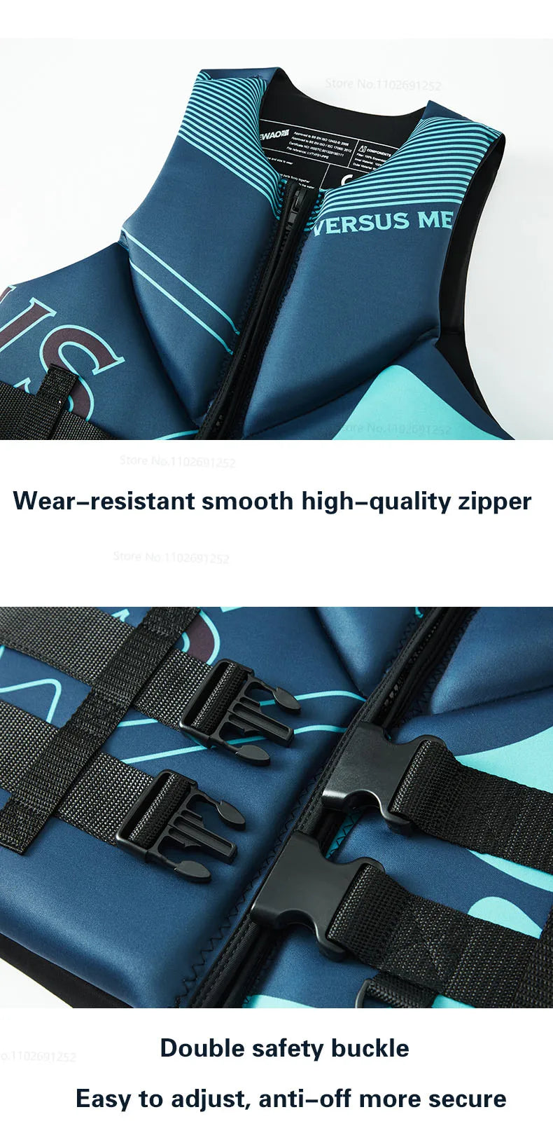 Life Jacket for Adult Water Sport Swimming Surf Raft Kayak Fishing Jet Ski Life Vest Super Buoyancy Neoprene Rescue Life Jackets