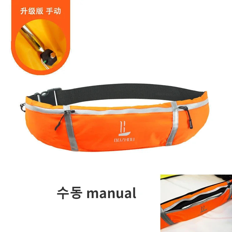 Adult Portable Professional Fishing Vest Manual Automatic Inflatable Fishing Life Jacket Large Buoyancy Life Waist Belt