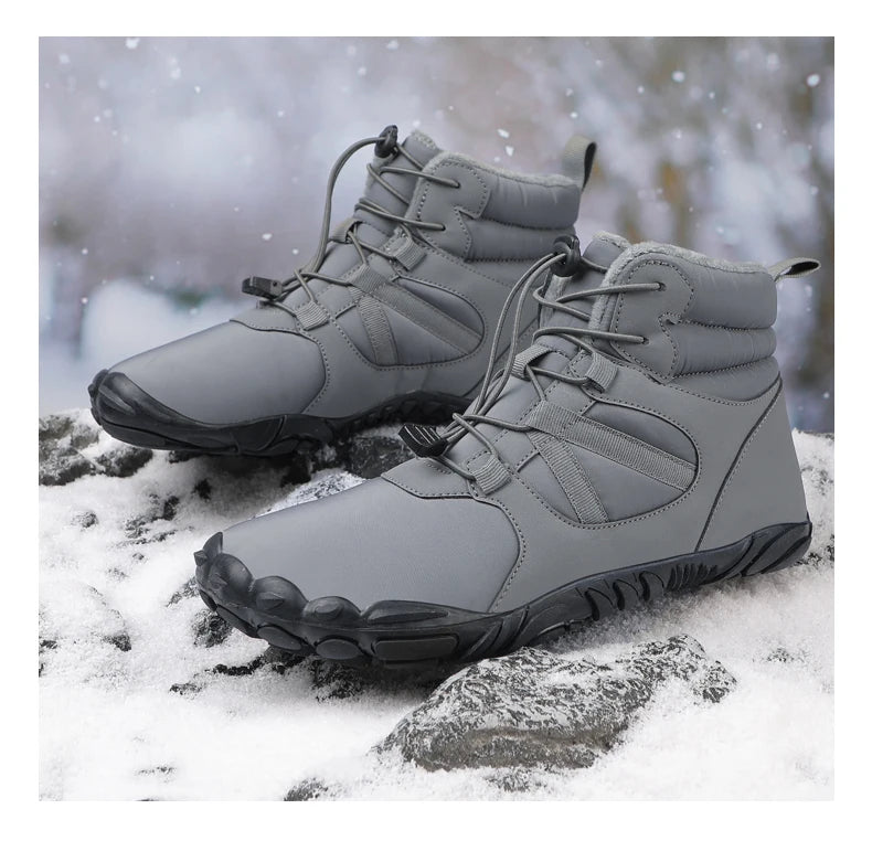 Men Women Waterproof Winter Boots Snow Barefoot Casual Shoes Outdoor Warm Work Shoes Ankle Shoes for Trekking Climbing Hiking