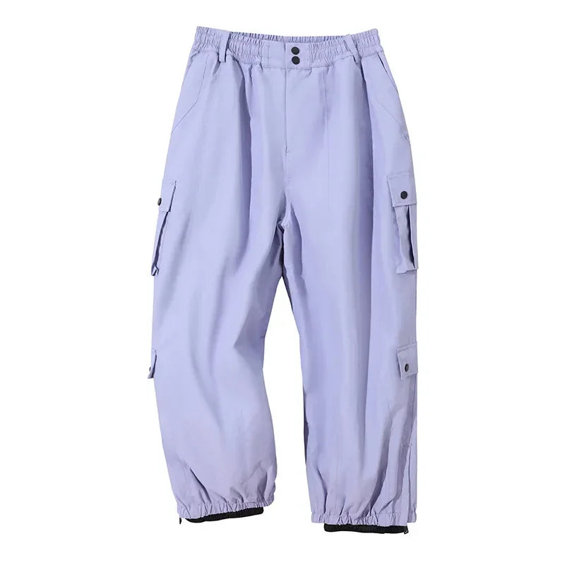 Outdoor Sport Snow Pants 2025 New Women Waterproof Ski Overalls Man Loose Skiing Pants Winter Pro Warm Windproof Couple Trousers