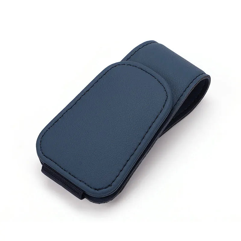 Universal Car Auto Sun Visor Eyeglass Hanger Clip Leather Glasses Holder Magnetic Multi-Function Automobile Accessories Storage
