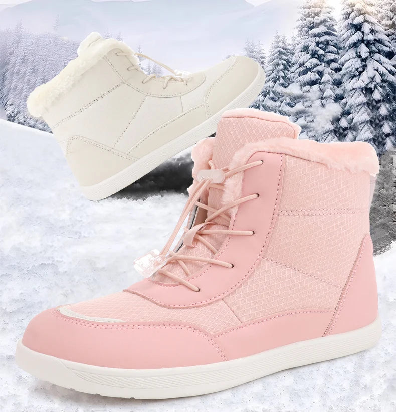 Clearance_2024 women's barefoot snow boots warm snow boots outdoor hiking shoes winter fur ankle boots women's boot Barefoot Ank