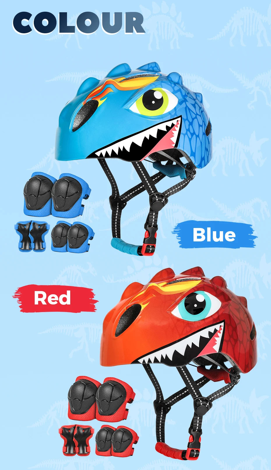 VICTGOAL Kids Bicycle Helmet Child Sports Safety Cycling Protection Knee Elbow Pad Sets Balance Bike Roller Skating Helmet Guard