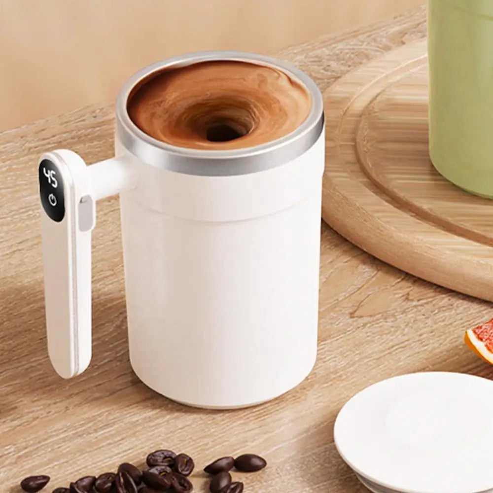 Automatic Stirring Cup Rechargeable Magnetic Mixer Electric Portable Coffee Mug Intelligent Coffee Mug Stainless Steel Coffee Mu