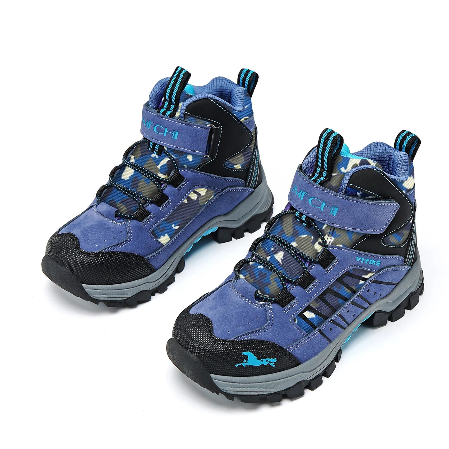 Kids Hiking Boots Boys Girls Outdoor Walking Climbing Sneaker Comfortable Snow Shoes Hiker Boot Antiskid Steel Buckle Sole
