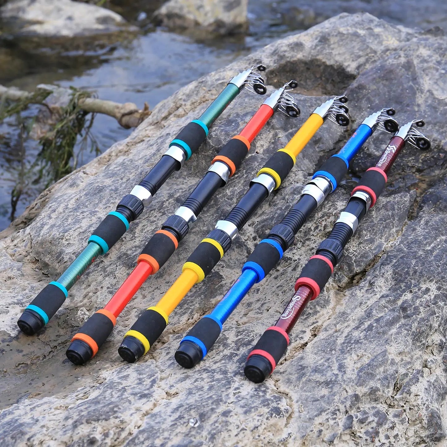 Sougayilang 1.8M Spinning Fishing Rod M Power Children Fishing Rod Telescopic Rock Fishing Rod Carp Feeder Rod Surf Beginner Rod