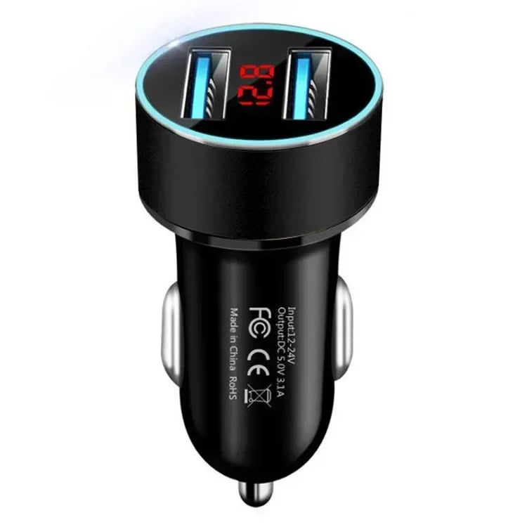 200W Mini Pull Ring Car Charger Dual USB Fast Chargingfor iPhone Huawei Xiaomi Samsung QC 3.0 Phone convenient Charger Adapter
