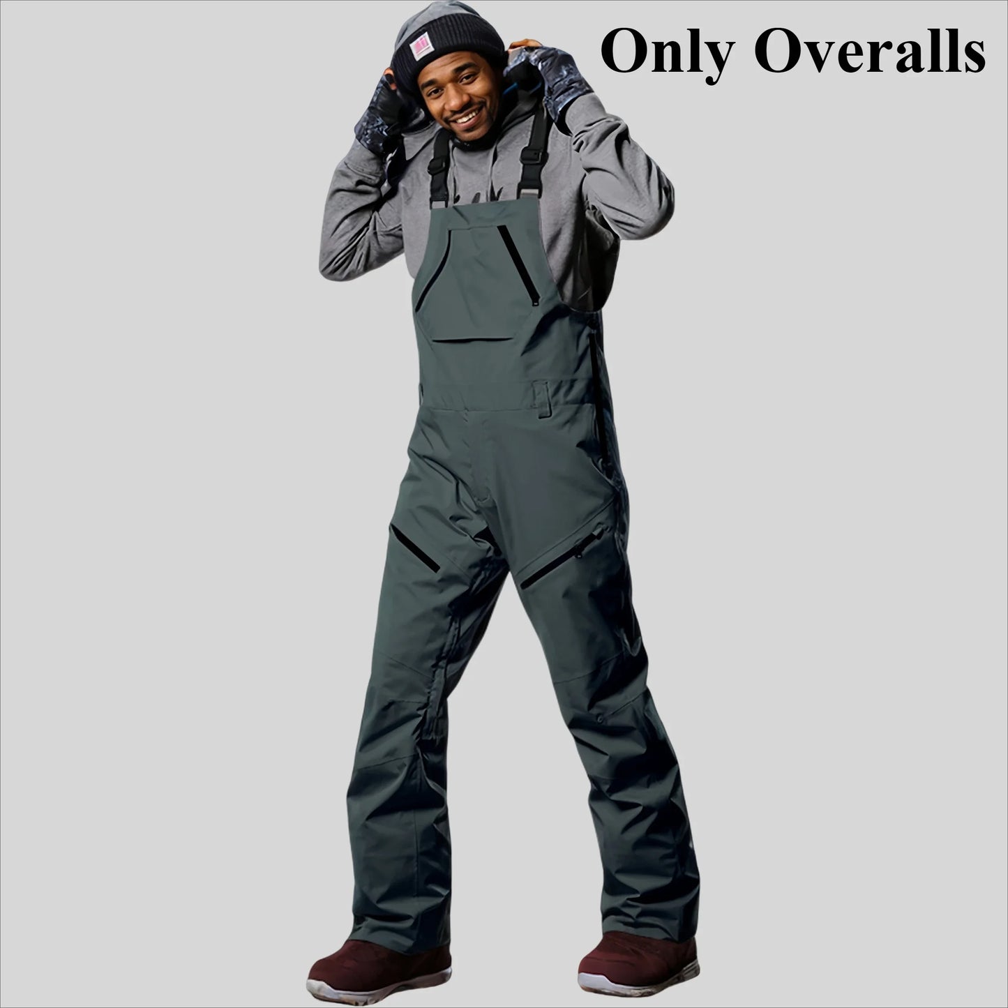 Waterproof Snowboard Sport Pants Winter New Skiing Trousers Men Loose Ski Overalls Outdoor Windproof Snow Strap Pants Clothing