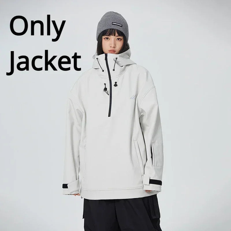 Warm Winter Skiing Jacket 2025 New Couple Snow Clothes Pro Windproof Ski Sport Woman Hoodies Man Outdoor Snowboard Top Tracksuit