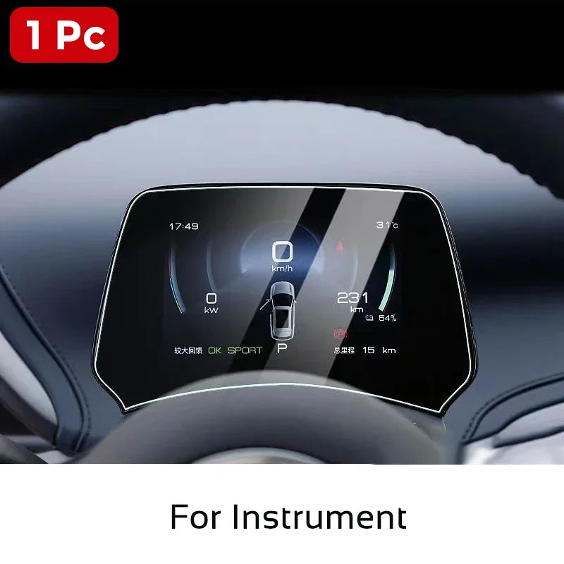 Tempered Glass Film Screen Protector for BYD Atto 3 Yuan Plus 2022-2024 Instrument Navigation Protective Cover Car Accessories