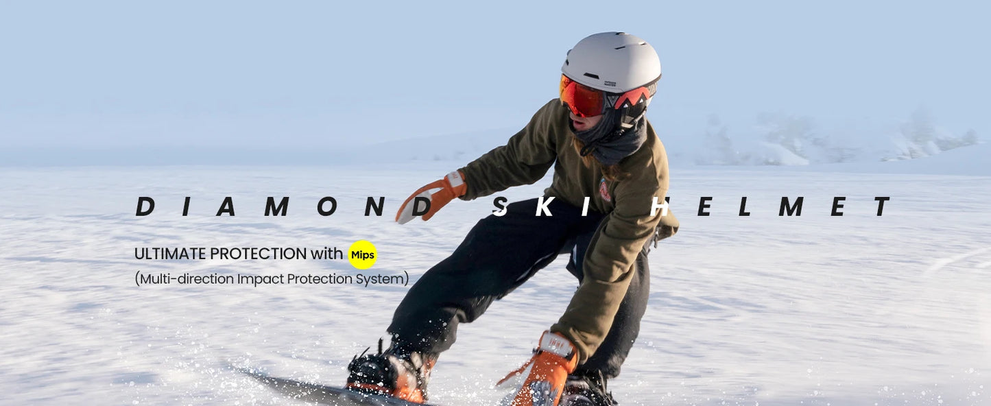 OutdoorMaster Ski Snowboard Helmet - MIPS,Adjustable 8 Vents, PC Shell EPS Foam Safety Winter Sports Gear