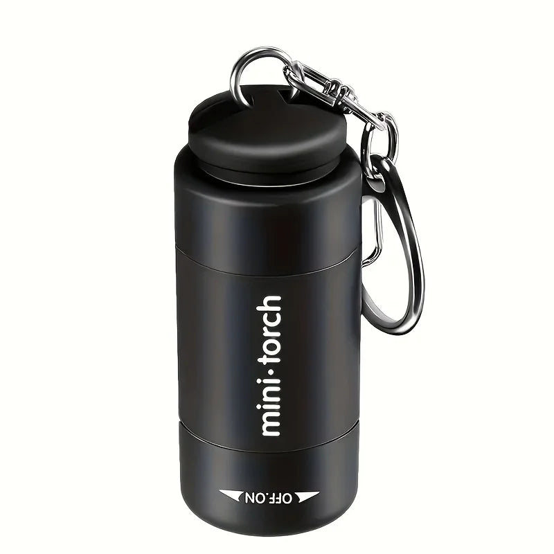 LED Micro Pocket Flashlight Portable USB Rechargeable Keychain Flashlight Waterproof Home Outdoor Hiking Camping Flashlight