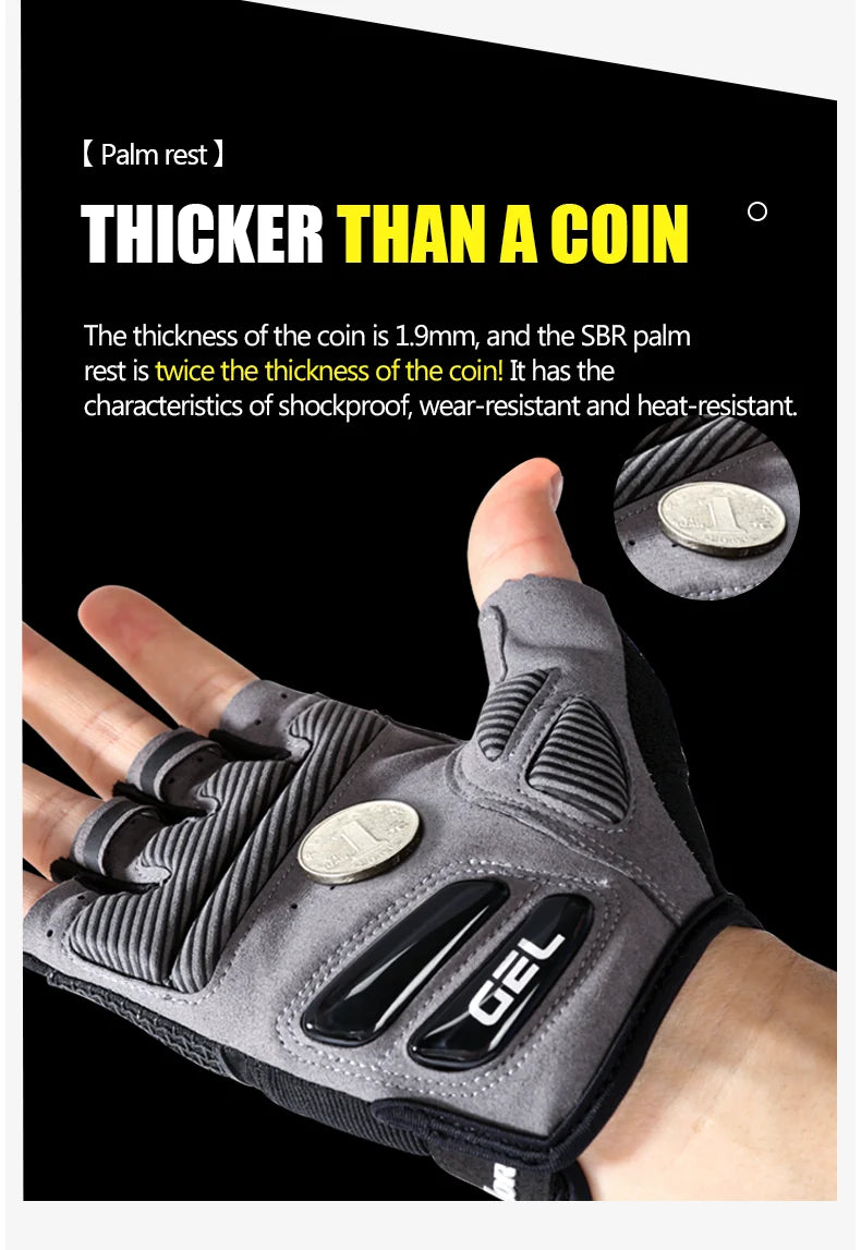 Half-Finger Men'S And Women'S Cycling Gloves Liquid Silicone Shock-Absorbing Breathable Sports Bike Fitness Gloves Hiking Gloves