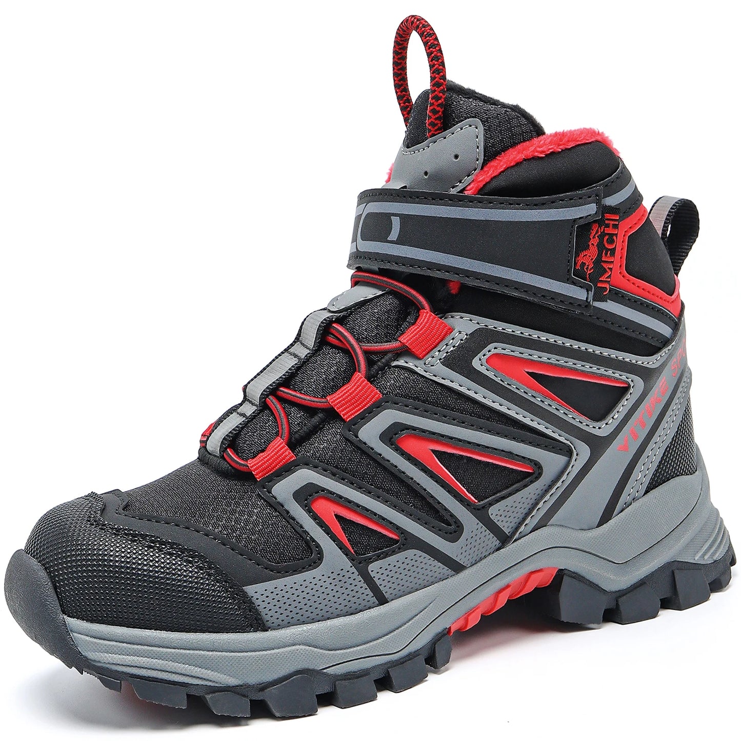 Kids Hiking Boots Boys Girls Outdoor Walking Climbing Sneaker Comfortable Snow Shoes Hiker Boot Antiskid Steel Buckle Sole