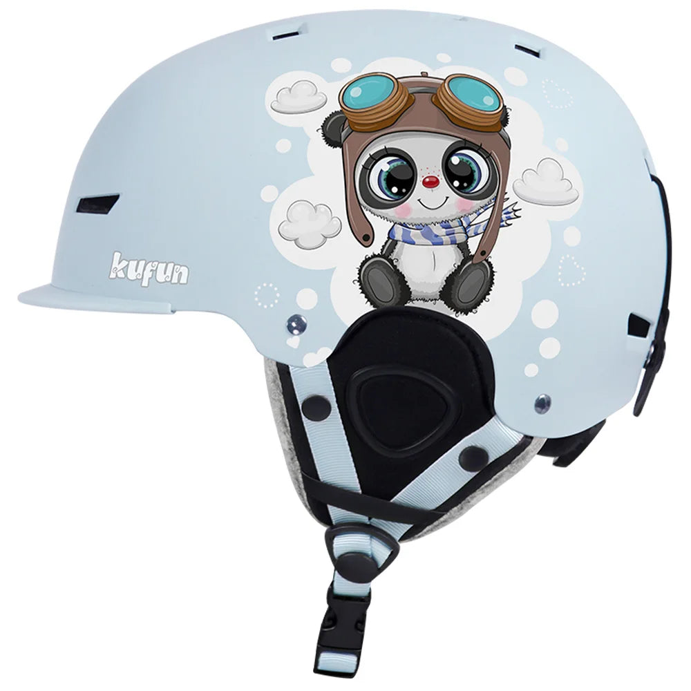 KUFUN Ski Helmet Snow Sports Snowboard Skiing Skateboard Skating Cute Animal Women Men Adult Kids Winter Safety Children