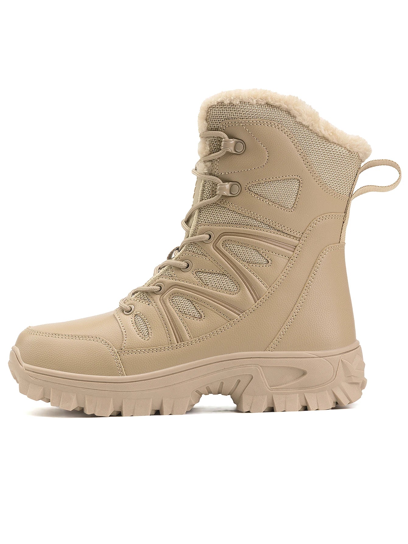 Men Winter Outdoor Velvet Warm Snow Boots Walking Shoes Waterproof Ski Shoes High-Top Large Size Cotton Boots Thick Cotton Shoes