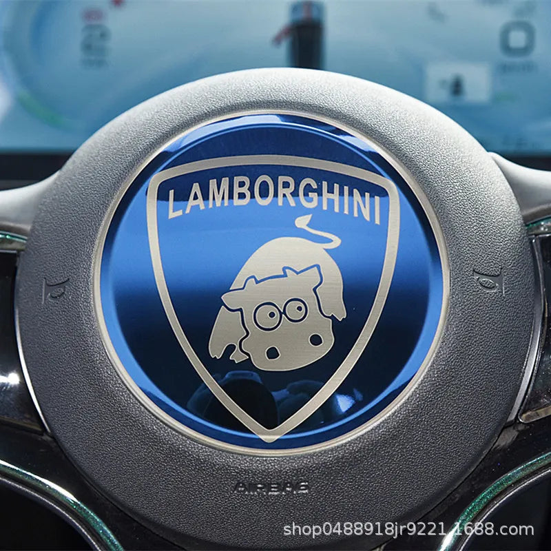 Car Steering Wheel Sticker Stainless Steel Steering for BYD Atto3 Yuan Plus Dolphin Seal Seagull Sealion SHARK Protective Cover