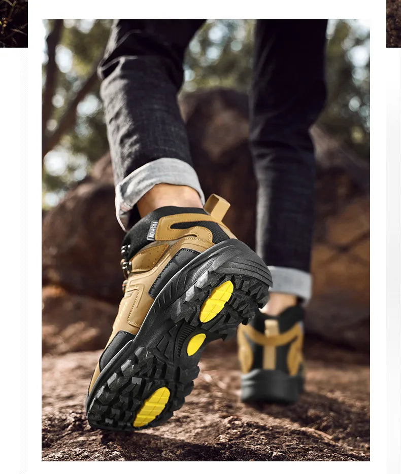 Couple Hiking Shoes Men Mountain Climbing Trekking Boots Women Non-slip Outdoor Work Ankle Boot